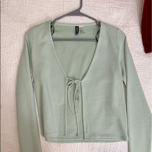 H&M Tie Front Sweater Top, NWOT, Size S